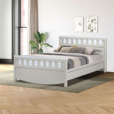 Hazel 120x200 Bed - Light Beige/White - With 2-Year Warranty