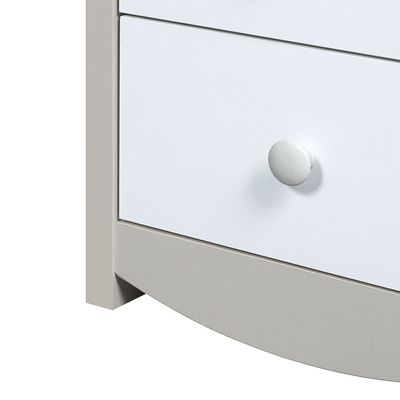 Hazel 2-Drawers Nighstand-Light Beige & White