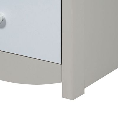 Hazel 2-Drawers Nighstand-Light Beige & White