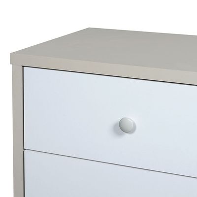 Hazel 3-Drawers Dresser-Light Beige & White