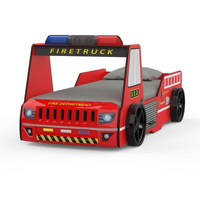 Kinder Fire Truck 90X190 Car Bed-Red