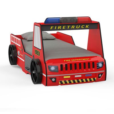 Kinder Fire Truck 90X190 Car Bed-Red