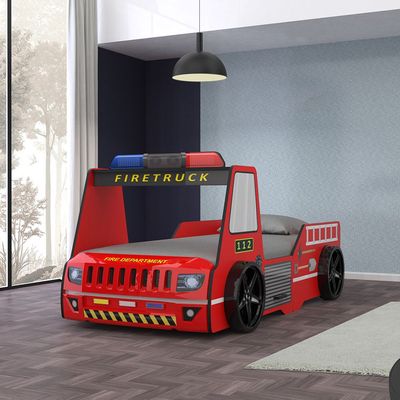 Kinder Fire Truck 90X190 Car Bed-Red