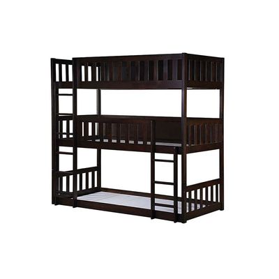 Derby Climber 90X200 Solidwood Triple Bunk Bed-Dirty Oak