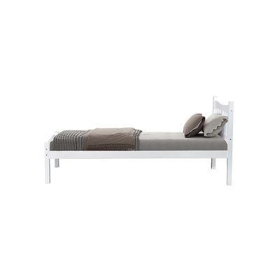 Derby Solo 90X200 Solidwood Single Bed-White