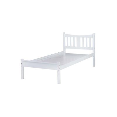 Derby Solo 90x200 Solid Wood Single Bed - White - With 2-Year Warranty