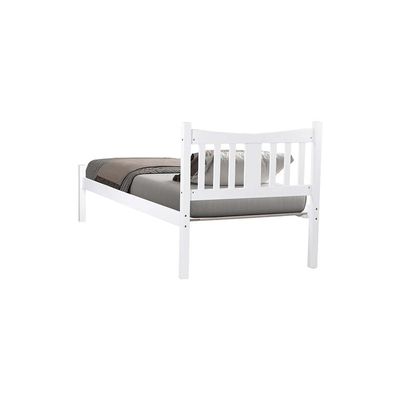 Derby Solo 90x200 Solid Wood Single Bed - White - With 2-Year Warranty