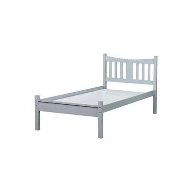 Derby Solo 90x200 Solidwood Single Bed-Grey