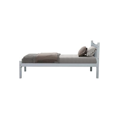 Derby Solo 90x200 Solidwood Single Bed-Grey