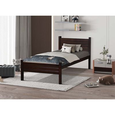 Derby Aspen 90x200 Solidwood Single Bed-Dirty Oak