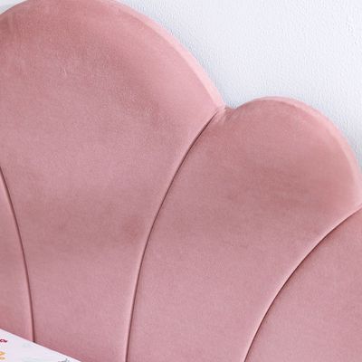 Bliss 120x200 Upholstered Bed with USB - Oak & Pink - With 5-Year Warranty