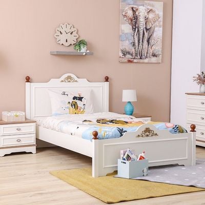 Eva 120X200 Bedroom Set W/Usb-Cream & Oak