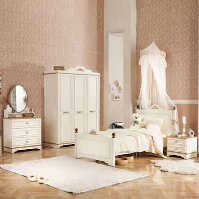 Eva 120X200 Bedroom Set W/Usb-Cream & Oak