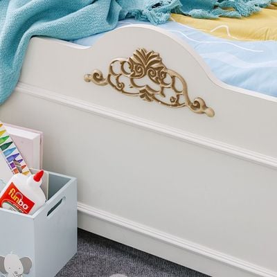 Eva 120X200 Bed W/Usb-Cream & Oak