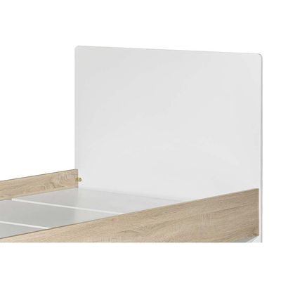 Kinder 90x200 Single Bed - White & Sonoma Oak - With 2-Year Warranty