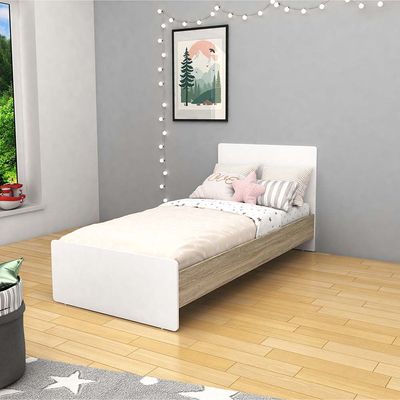 Kinder 90x200 Kids’ Bed - White & Sonoma Oak - With 2-Year Warranty