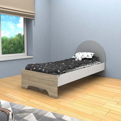 Lunar 90x200 Kids Bed - White/Sonoma Oak/Grey - With 2-Year Warranty