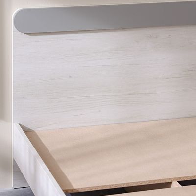 Walker 90x200 Kids Bed-White Ash+Grey