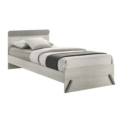 Walker 90x200 Kids Bed-White Ash+Grey