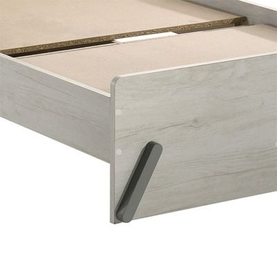 Walker 90x200 Kids Bed-White Ash+Grey