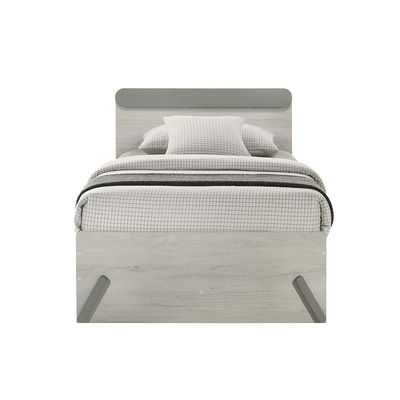 Walker 90x200 Kids Bed-White Ash+Grey