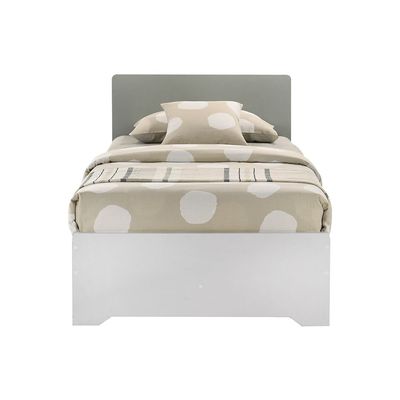 Genius 90x200 Kids Bed-White+Grey