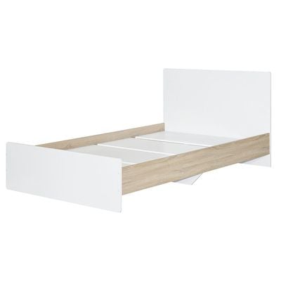 Kinder 120x200 Single Bed-White & Sonoma Oak
