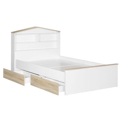 Stanley 120x200 House Bed W/2Drawers-Sonoma Oak & White
