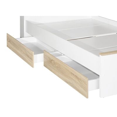 Stanley 120x200 House Bed W/2Drawers-Sonoma Oak & White