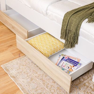 Stanley 120x200 House Bed W/2Drawers-Sonoma Oak & White