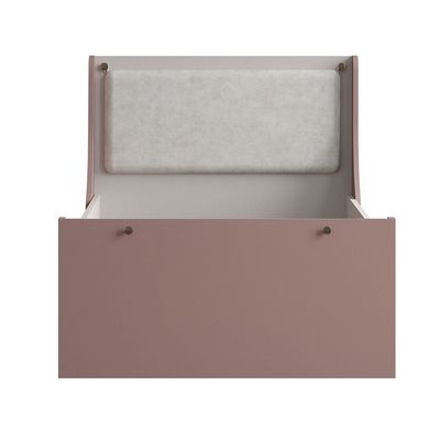 Blossom 90x200 Bed With Upholstered Headboard-Blush Pink+Light Beige