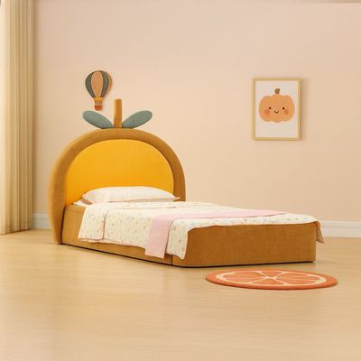 Tasty Mango 90x200 Upholstered Kids Bed-Yellow