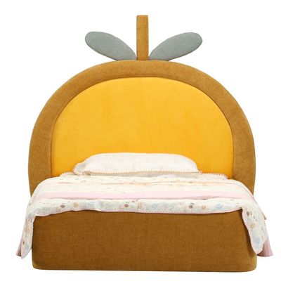 Tasty Mango 90x200 Upholstered Kids Bed-Yellow