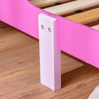 Hello Sunshine 70x140 Toddler Bed With Side Storage Shelf-Pink