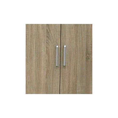 Supreme 3-Door Wardrobe with Mirror - French Sonoma Oak - With 2-Year Warranty