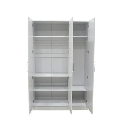 Supreme 3-Door Wardrobe with Mirror - White - With 2-Year Warranty