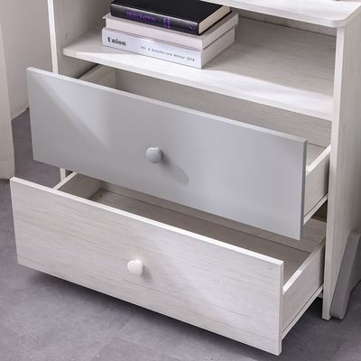 Walker 2 Drawer+1 Open Shelf Kids Dresser-White Ash+Grey