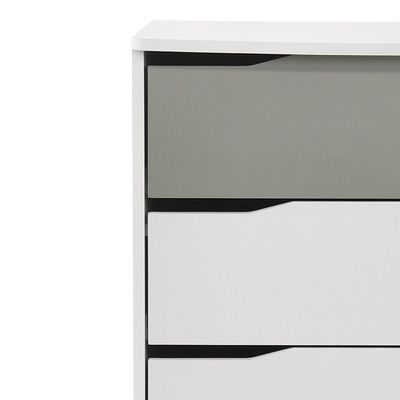 Genius 3 Drawers Kids Dresser-White+Grey