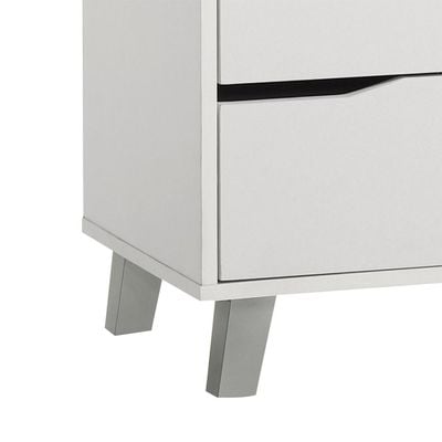 Genius 3 Drawers Kids Dresser-White+Grey