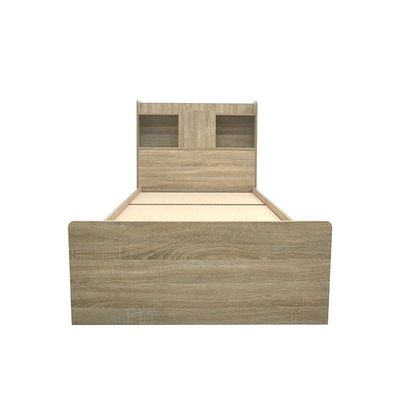 Supreme 120x200 Young Single Bed - French Sonoma Oak - With 2-Year Warranty