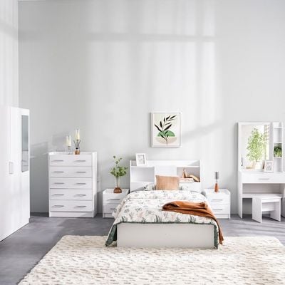 Supreme 90x200 Young Bedroom Set-White