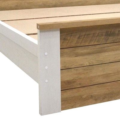 Swann 120x200 Young Single Bed - Summer Oak/Pearl White - With 2-Year Warranty