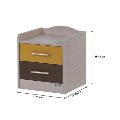 Karamel Night Stand-Grey / Yellow