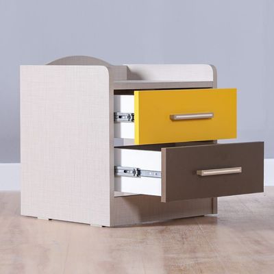 Karamel Night Stand-Grey / Yellow