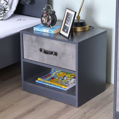 Retro Night Stand - Dark Grey