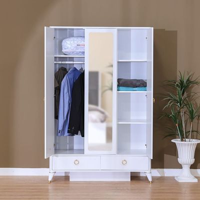 Masal 3 Door Wardrobe - White