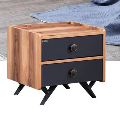 Piedra Night Stand - Maple / Blue