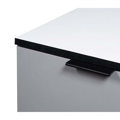 Gamerzone 2-Drawers Nighstand-White & Grey