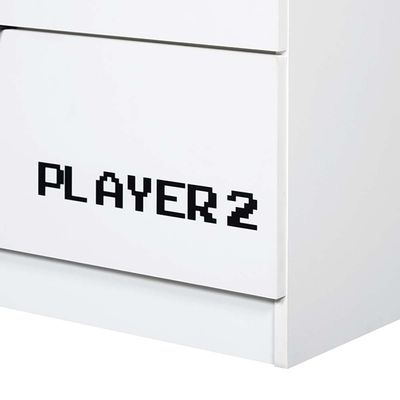 Gamerzone 3-Drawers Dresser-White & Grey