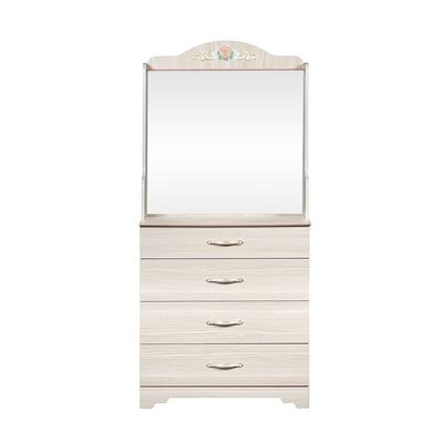 Ariana 4-Drawers Dresser With Mirror-Light Oak